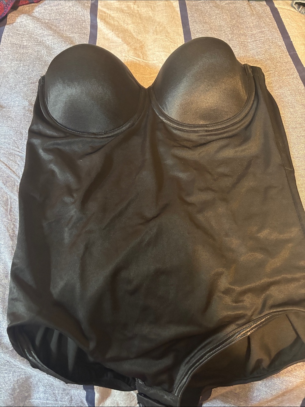 Flexees Black Supportive Shapewear bodysuit